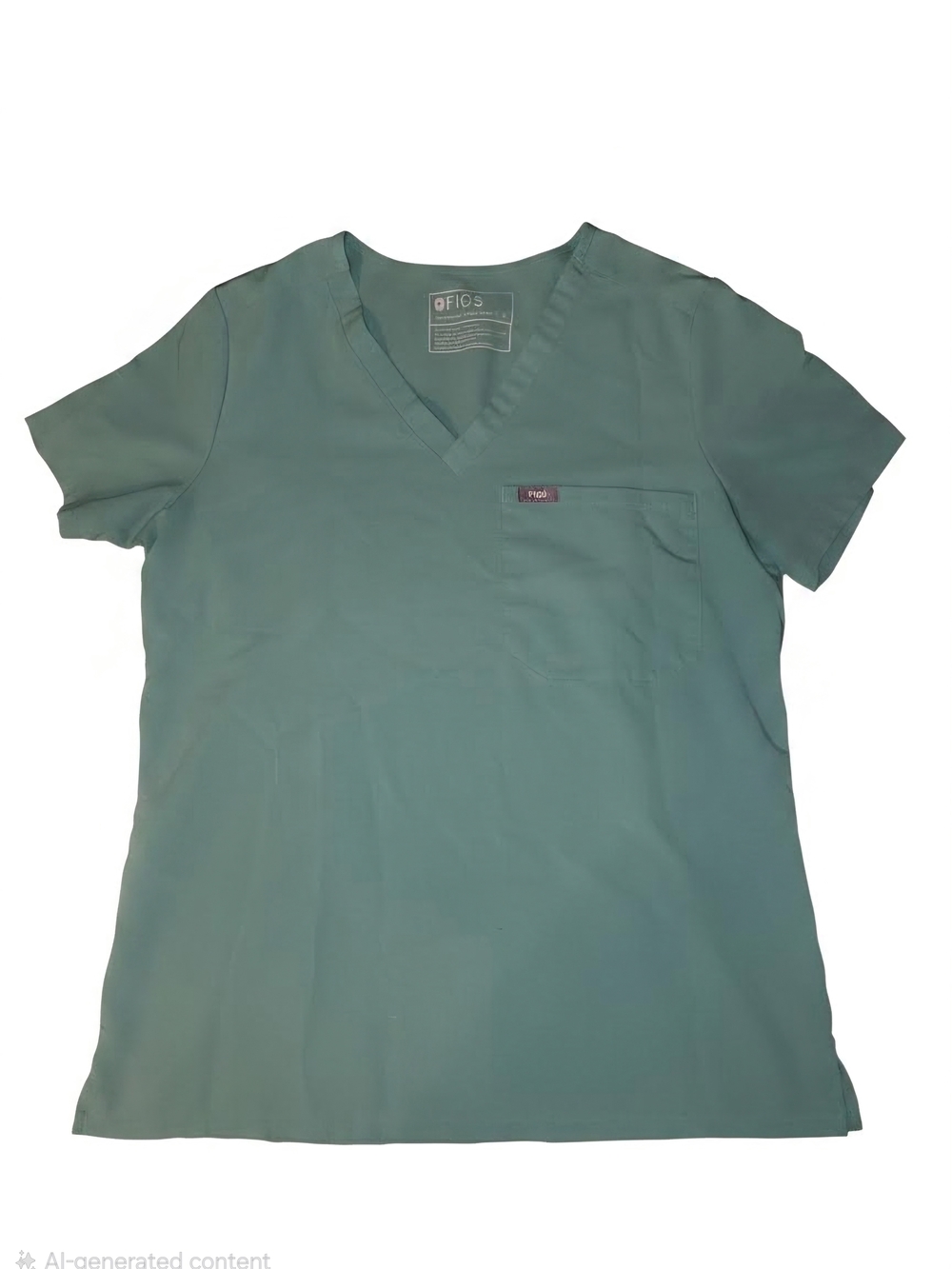 Figs Small V-Neck Scrub Top in Teal Green PO# 1917